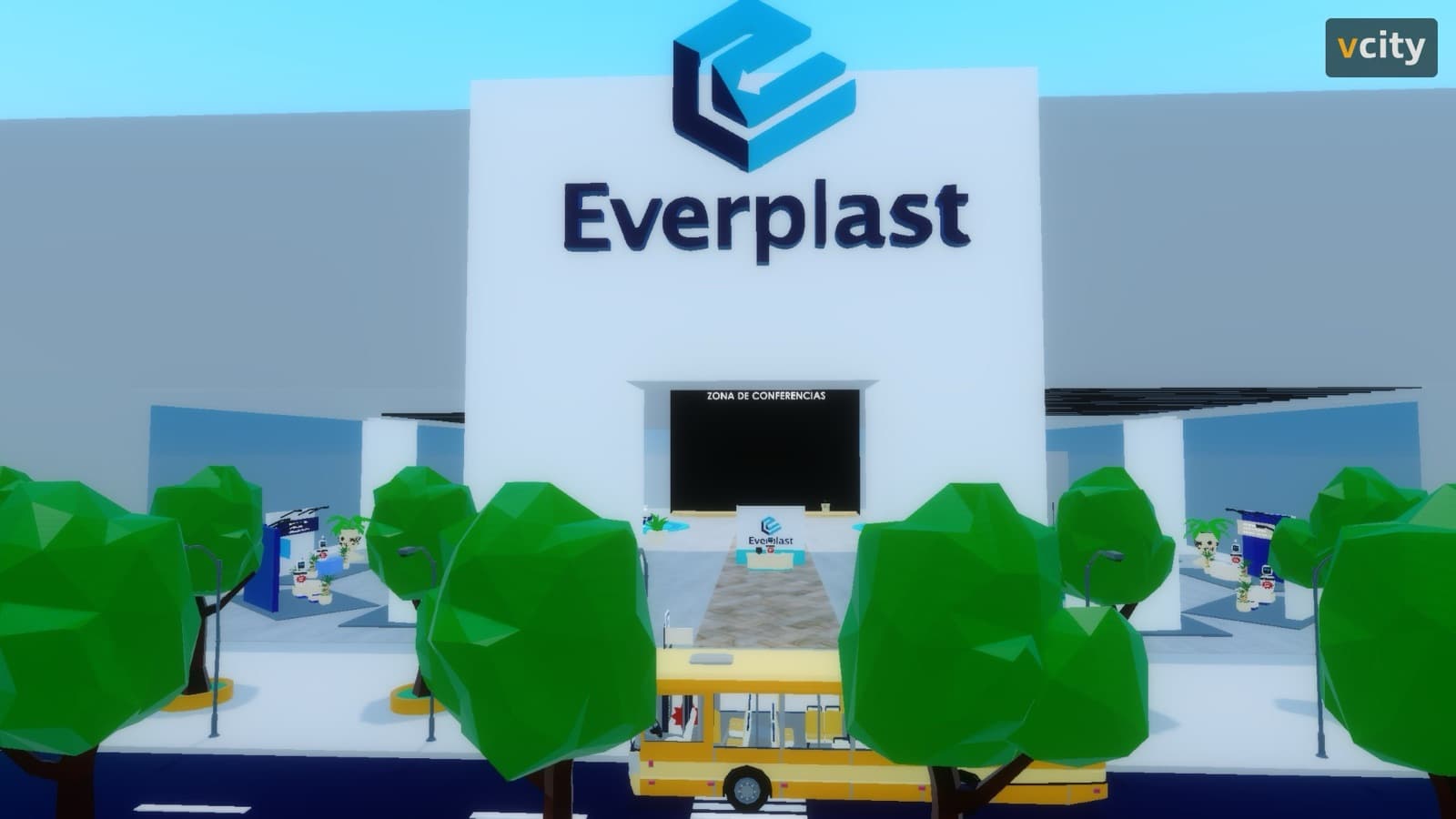 Branded showrooms — A company's own building, logo and layout — the entrance to its 3D space.
